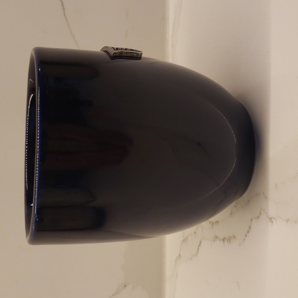 𝅺vintage Cadillac logo mug cup Cobalt Blue mug cup with silver plaque logo - Picture 2 of 5